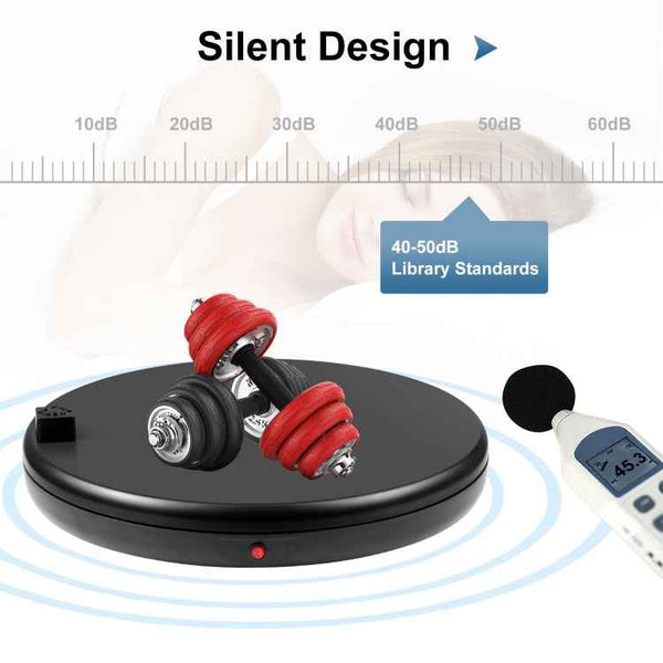 PULUZ 45cm Remote Control Adjusting Speed Rotating Turntable Display Stand with Power Socket, Black, Load 100kg(EU Plug)