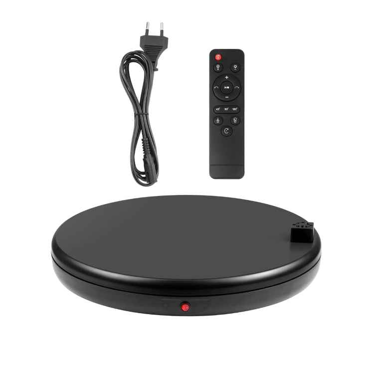 PULUZ 45cm Remote Control Adjusting Speed Rotating Turntable Display Stand with Power Socket, Black, Load 100kg(EU Plug)
