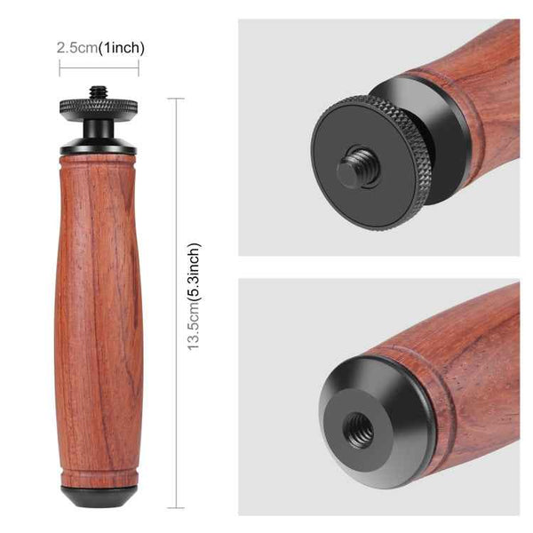 PULUZ Wooden Handle Camera Grip Stabilizer Handgrip, Wooden Handle
