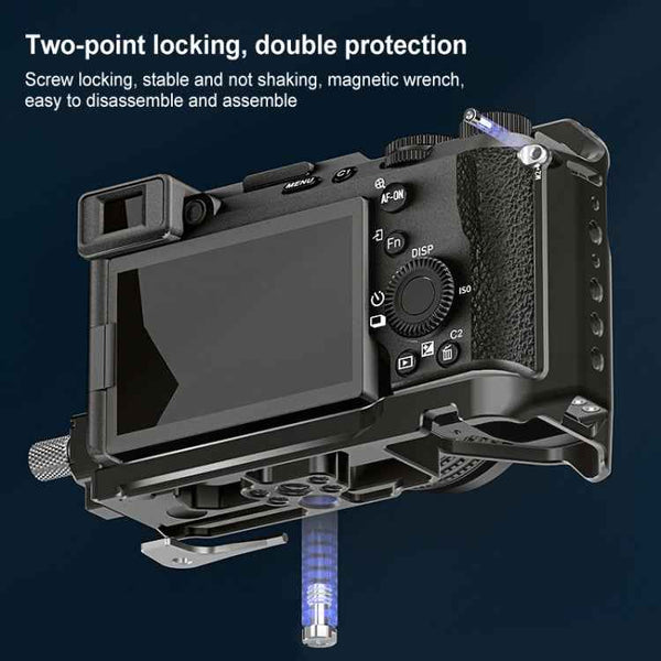 For Sony ILCE-A7CM2 / Alpha 7C II / Alpha 7CR PULUZ Metal Camera Cage Stabilizer Rig, For Sony ILCE-A7CM2 / Alpha 7CR