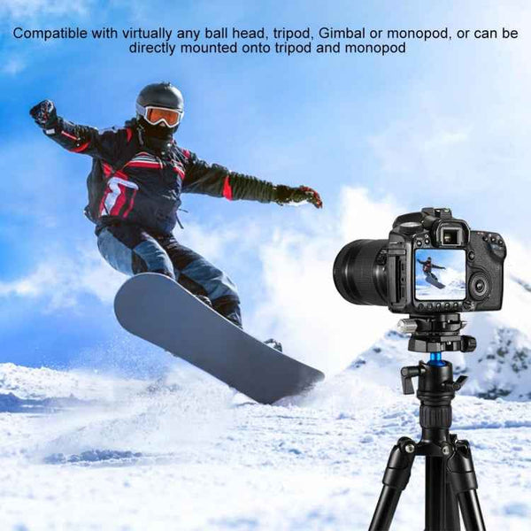 PULUZ Aluminum Alloy Quick Release Plate for Panoramic Head(Grey)