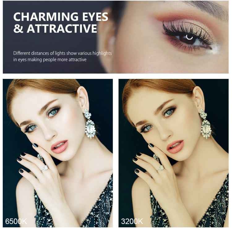 PULUZ 6.2 inch 16cm USB 3 Modes Dimmable LED Ring Vlogging Photography Video Lights with Tripod Ball Head, 6.2 inch