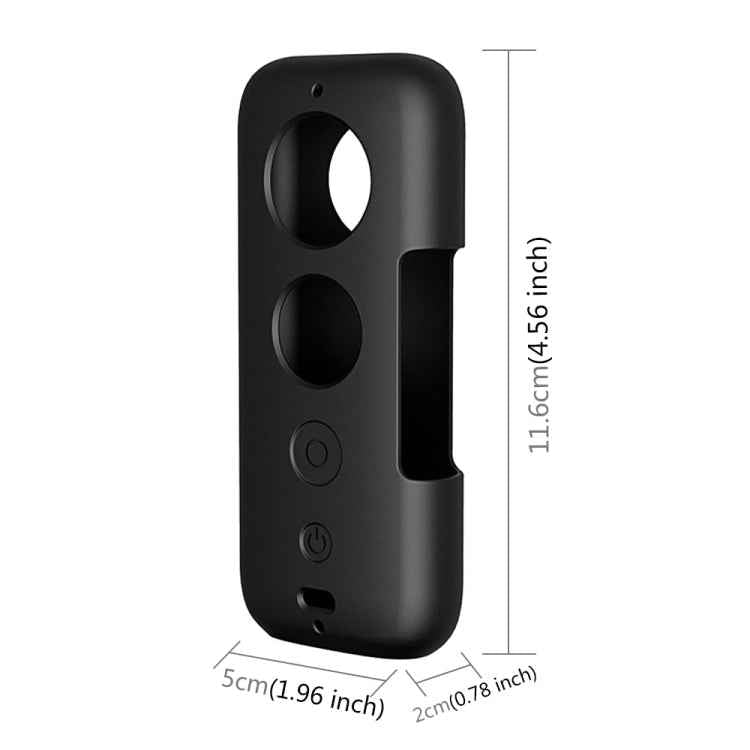 PULUZ Silicone Protective Case with Lens Cover for Insta360 ONE X(Black)