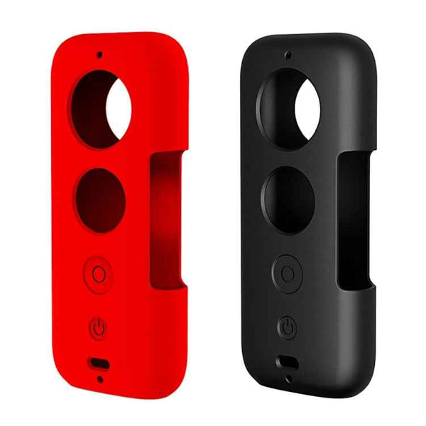 PULUZ Silicone Protective Case with Lens Cover for Insta360 ONE X(Black)