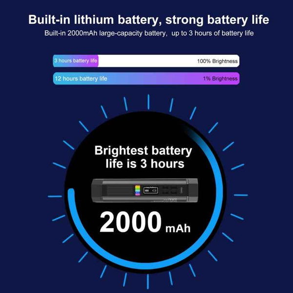 PULUZ 17cm Photo Handheld Full Color RGB Stick Light Magnetic LED Fill Light