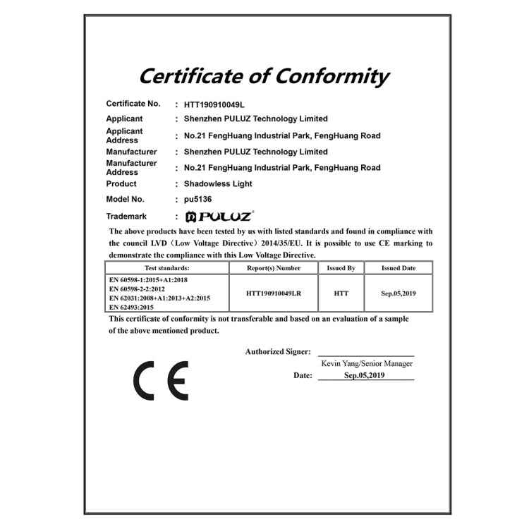 PULUZ 20cm LED Shadowless Light Pad for Photo Studio Box, 20cm Shadowless Light