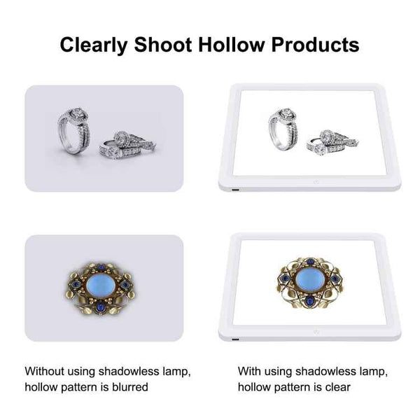 PULUZ 20cm LED Shadowless Light Pad for Photo Studio Box, 20cm Shadowless Light