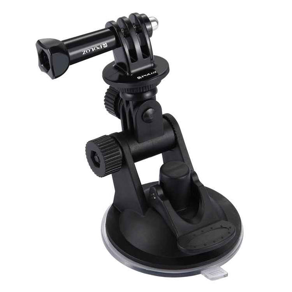 PULUZ Car Suction Cup Mount with Tripod Adapter & Storage Bag for GoPro & Action Cameras