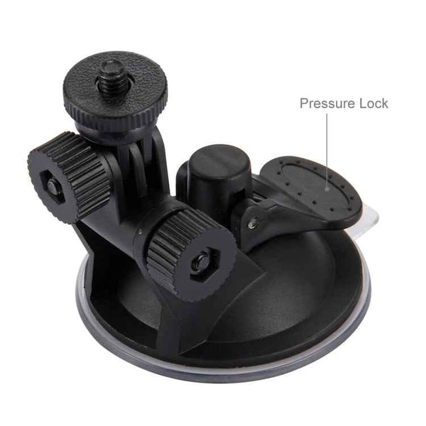 PULUZ Car Suction Cup Mount with Tripod Adapter & Storage Bag for GoPro & Action Cameras