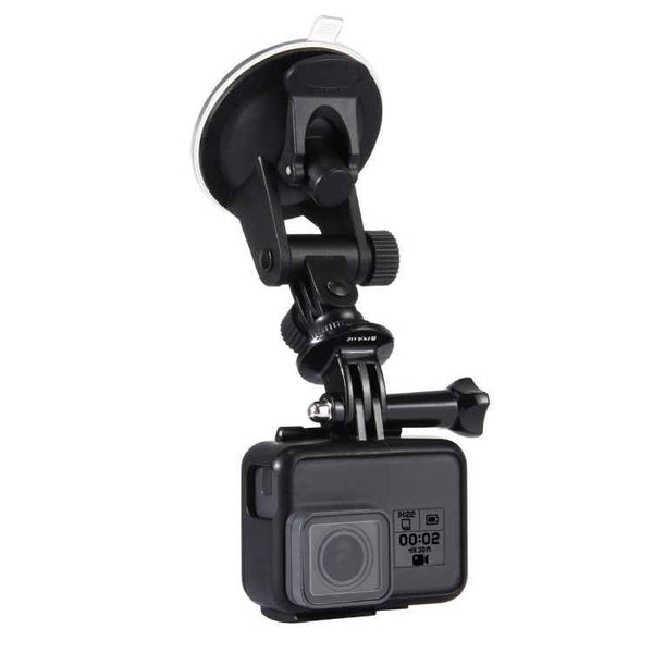 PULUZ Car Suction Cup Mount with Tripod Adapter & Storage Bag for GoPro & Action Cameras