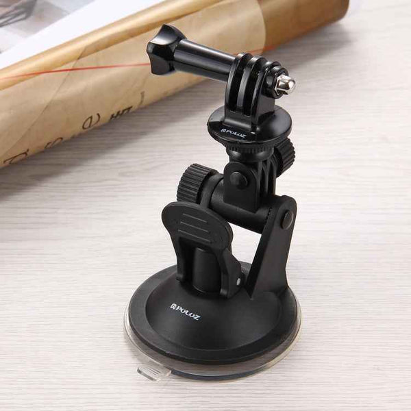 PULUZ Car Suction Cup Mount with Tripod Adapter & Storage Bag for GoPro & Action Cameras