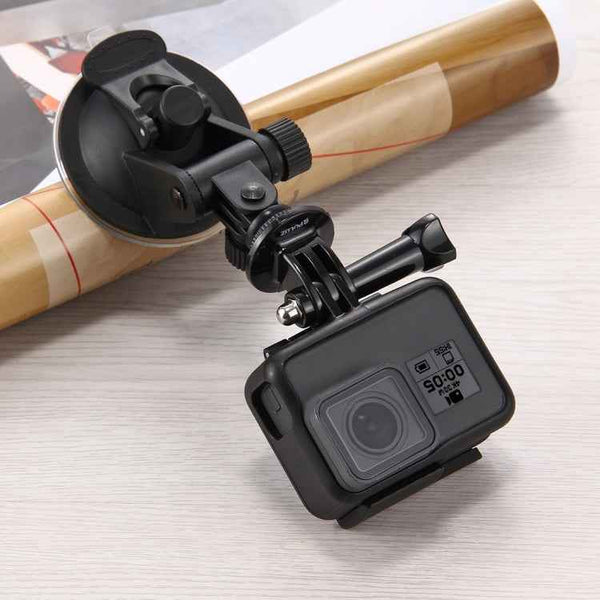 PULUZ Car Suction Cup Mount with Tripod Adapter & Storage Bag for GoPro & Action Cameras
