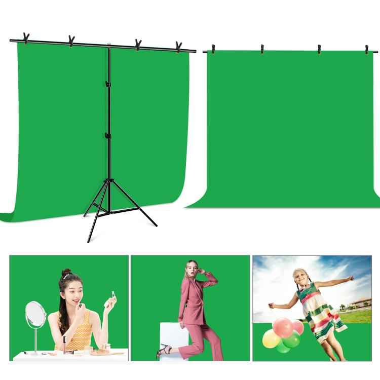 PULUZ 2x2m T-Shape Photo Studio Background Support Stand Backdrop Crossbar Bracket Kit with Clips, 2 x 2m Bracket Kit
