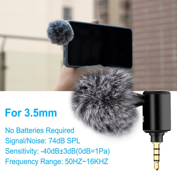 PULUZ 3.5mm Jack Mobile Phone Single Directional Adjustable Microphone