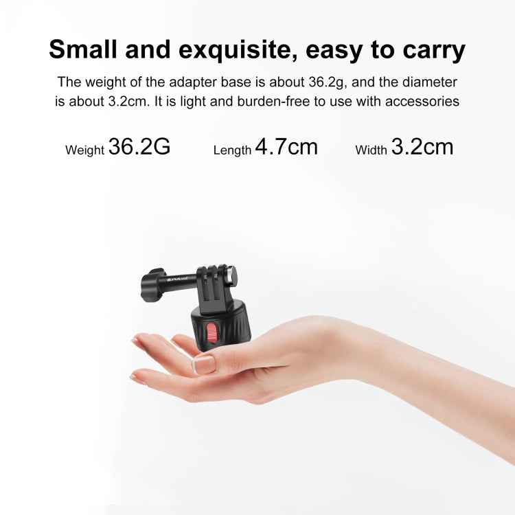 PULUZ Action Camera 1/4 inch Magnetic Base Adapter (Black)