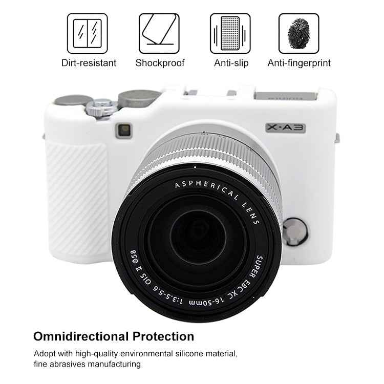 PULUZ Soft Silicone Protective Case for FUJIFILM X-A3 / X-A10(White)