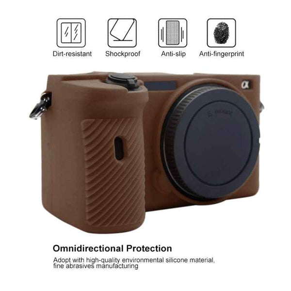 PULUZ Soft Silicone Protective Case for Sony A6600 / ILCE-6600(Coffee)