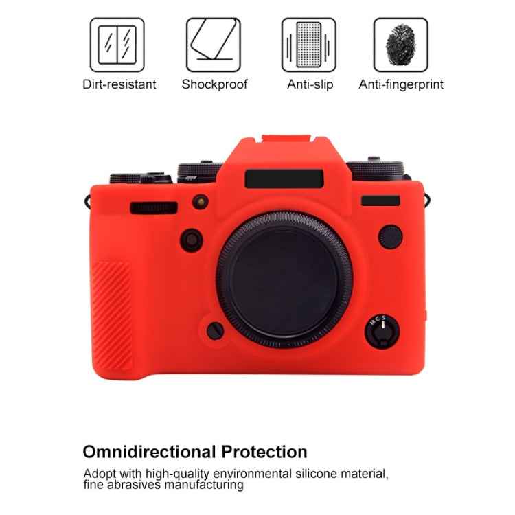PULUZ Soft Silicone Protective Case for Fujifilm X-T4(Red)