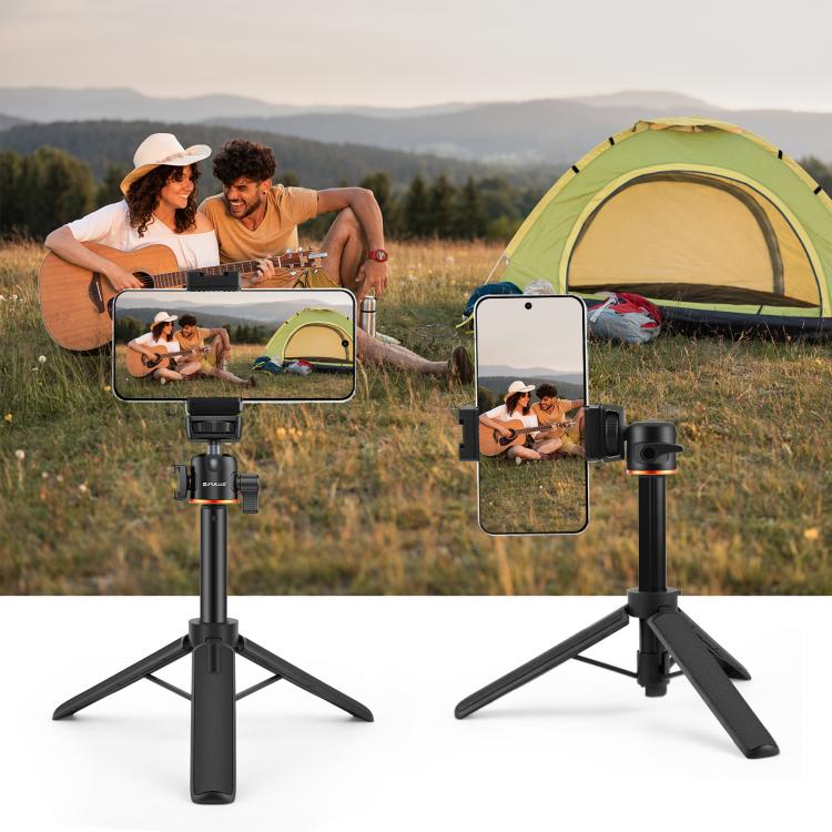 PULUZ Mini Phone Camera Extension Tripod Stand 360 Degree Ball Head Cold Shoe Selfie Stick