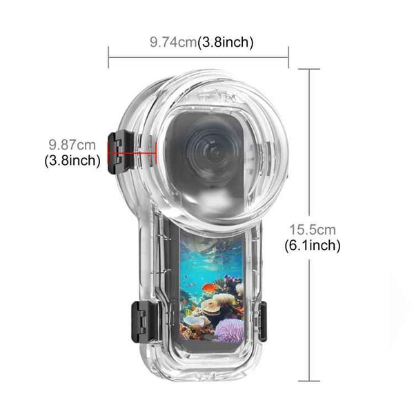 For Insta360 X5 PULUZ Quick Release 60m Waterproof Sealed Diving Case, Quick Release Diving Case