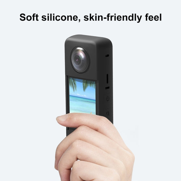 For Insta360 X3 PULUZ Silicone Protective Case with Lens Cover