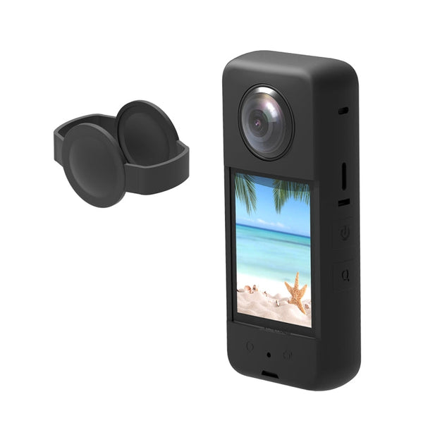 For Insta360 X3 PULUZ Silicone Protective Case with Lens Cover