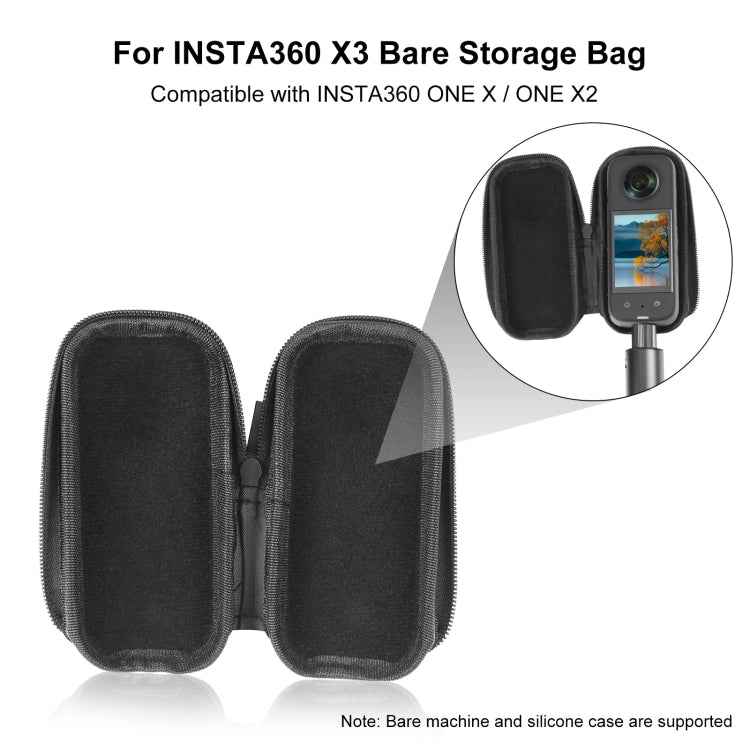 For Insta360 X3 / ONE X2 PULUZ Camera Portable Case Box Storage Bag(Black)