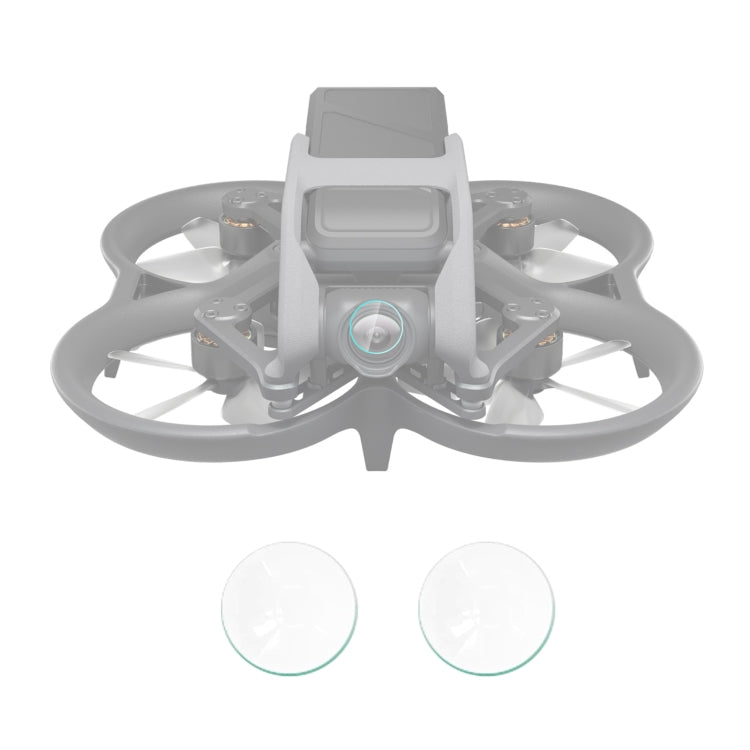 For DJI Avata PULUZ 2pcs Tempered Glass Drone Lens Film