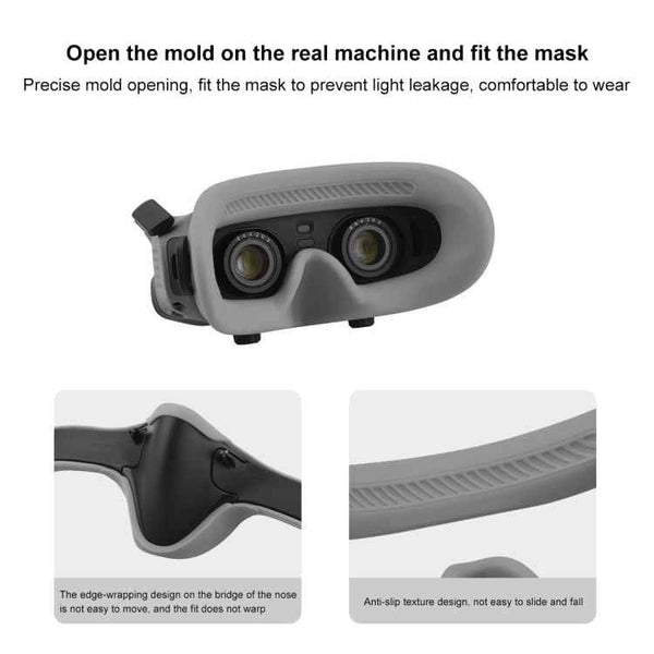 For DJI Avata Goggles 2 PULUZ Flying Eye Mask Silicone Protective Case (Grey)