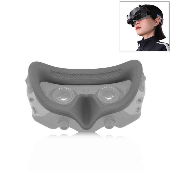 For DJI Avata Goggles 2 PULUZ Flying Eye Mask Silicone Protective Case (Grey)