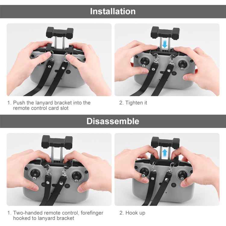 PULUZ Shockproof Anti-scratch Silicone Case with Neck Strap For DJI Neo / Mini 3 / 3 Pro / Mavic 3 / Air 2S / Mini 2 RC-N2 / RC-N1 / RC-N3 Remote Control (Grey)