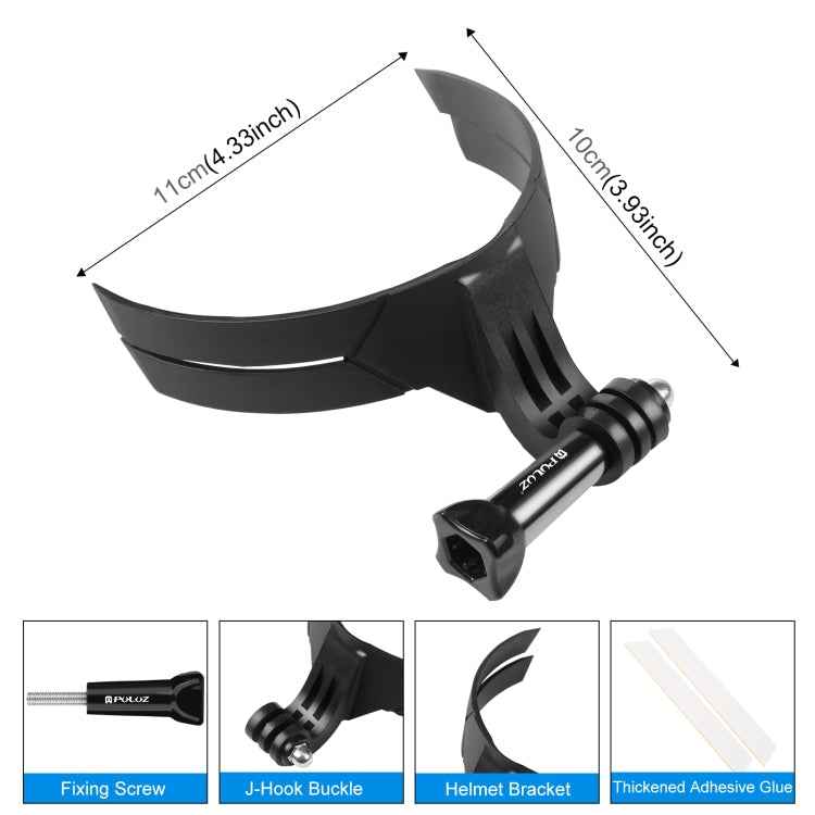 PULUZ Bending Action Camera Motorcycle Helmet Chin Mount (Black)
