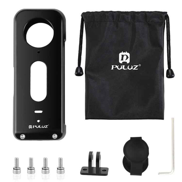 For Insta360 X3 PULUZ Metal Protective Cage Rig Housing Frame with Silicone Lens Cover (Black)