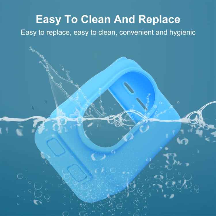 For Insta360 GO 3 PULUZ Camera Charging Case Silicone Case with Lens Cap & Strap, Silicone Case with Lens Cap(Blue)