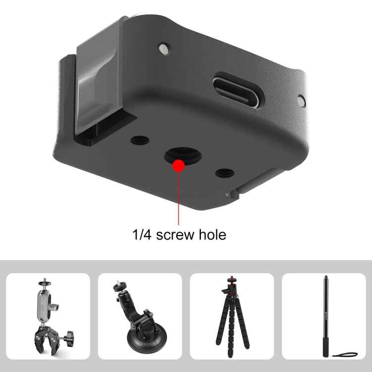 For DJI OSMO Pocket 3 PULUZ USB-C / Type-C Dock Desktop Charging Base Aluminum Alloy Bracket (Black)