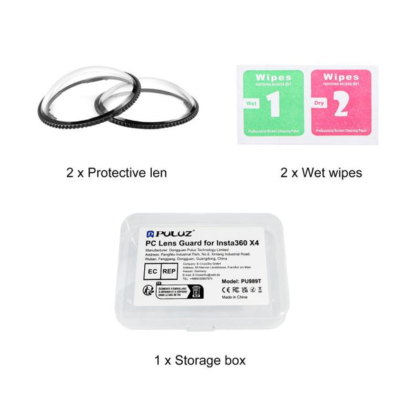 For Insta360 X4 PULUZ Rotation PC Lens Guard  Protective Cover