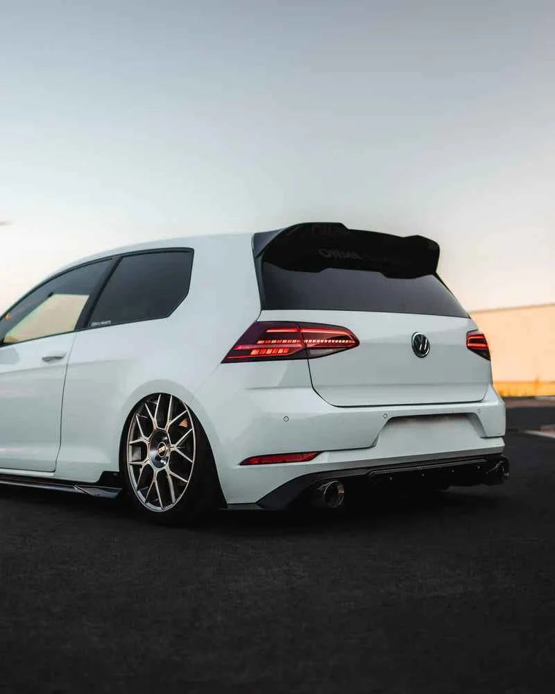 VW GOLF, GOLF GTI & GOLF R MK7 / MK7.5 EVO-1 GLOSS BLACK REAR SPOILER BY ZAERO (2013-2020)