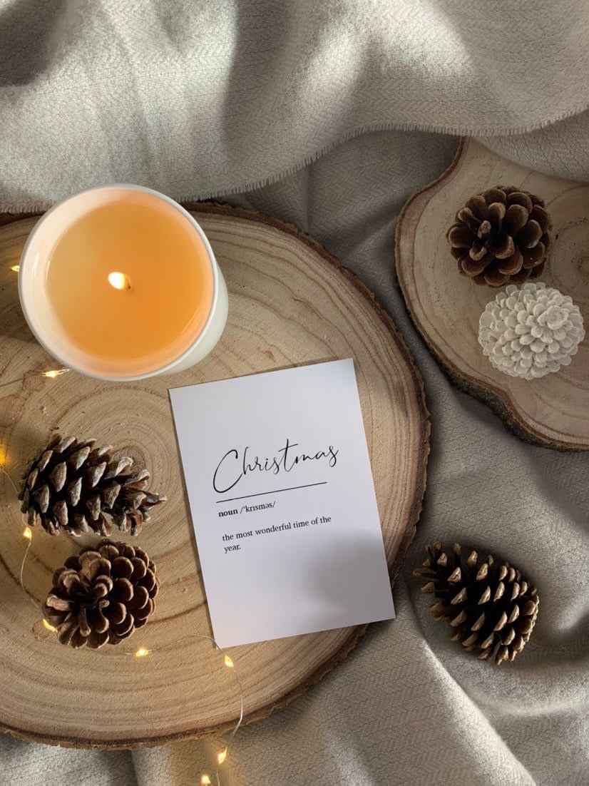 Christmas Definition Winter Christmas Seasonal Wall Home Decor Print