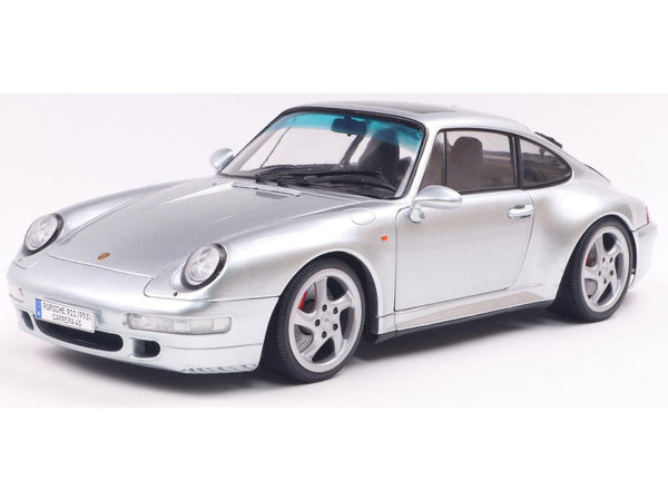 Porsche 911 993 4S 1996 Polar Silver 1:18 Scale Solido Diecast Model