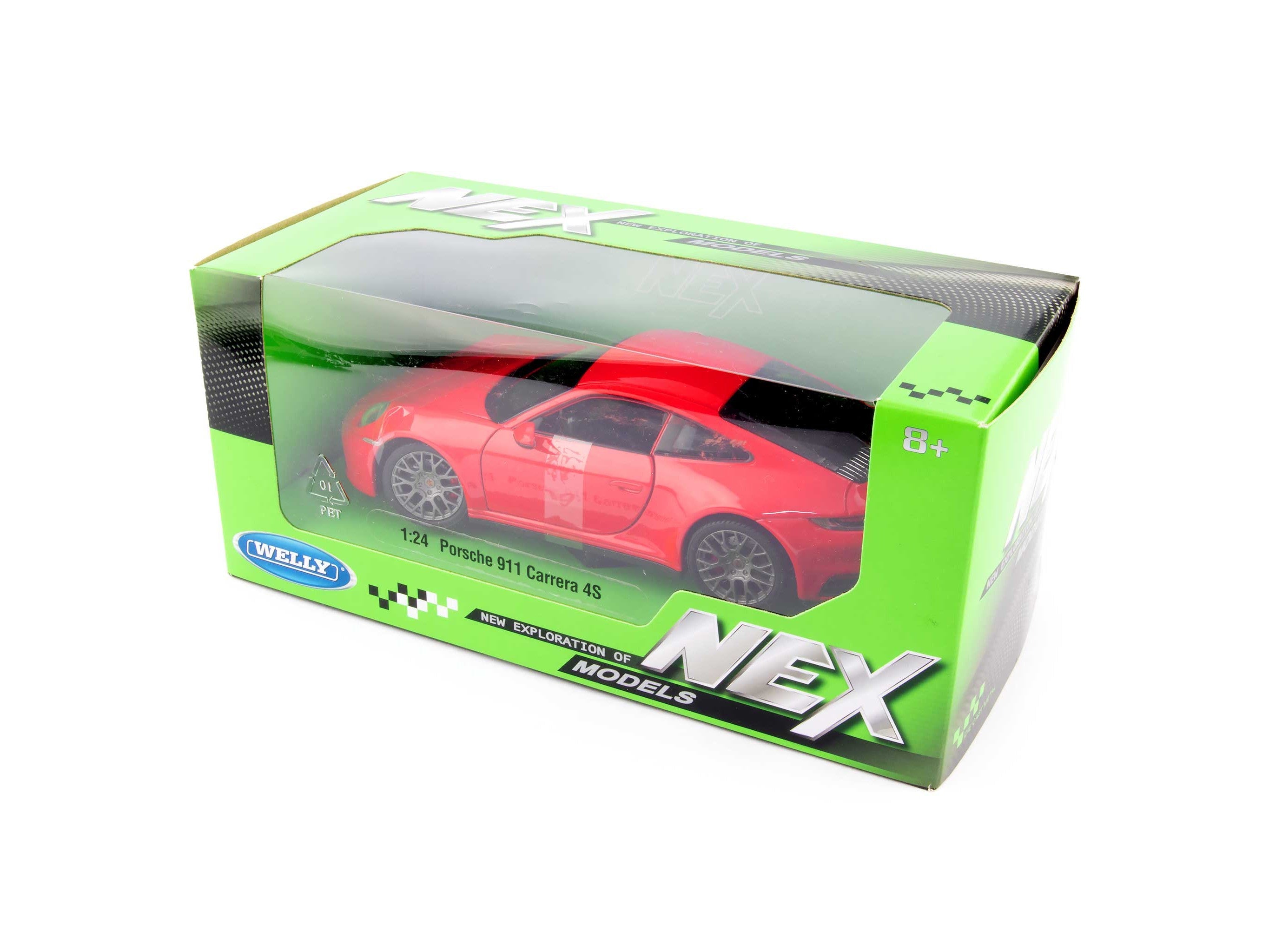 Porsche 911 Carrera 4S Red 1:24 Scale Welly Diecast Model