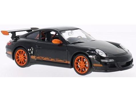 Porsche 911 GT3 RS (997) Black/Orange 1:24 Scale Welly Diecast Model