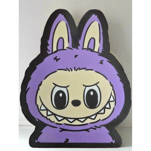 Purple Labubu LED Light – 7"x8.5" Lightbox Wall Decor for Pop Mart Fans (Battery Powered, No Batteries Included)