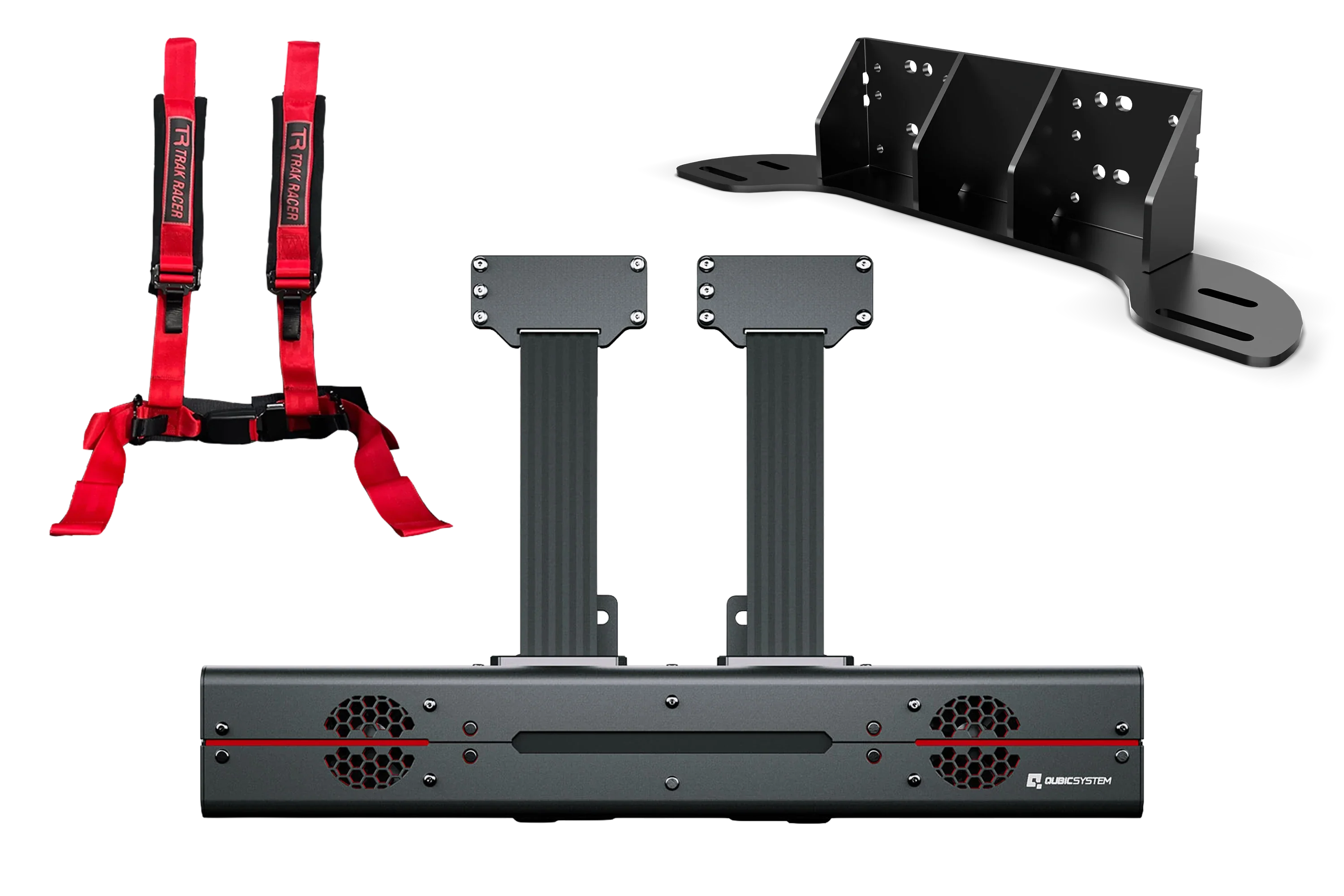 Qubic Seat Belt Tensioner with Universal Bracket - for Trak Racer and Non-Trak Racer Cockpits