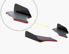 Maxton Design - Street Pro Rear Side Splitters + Flaps Audi S3 Sportback 8Y Facelift