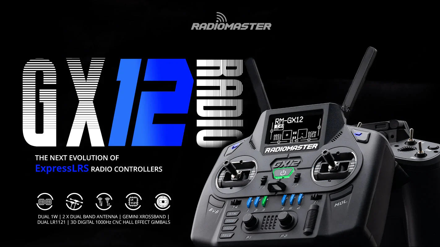 Radiomaster GX12 Dual-Band Gemini-X Radio Controller (Mode 2)