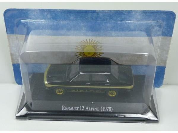 Renault 12 Alpine Black with Gold Stripe 1:43 Scale Diecast Model