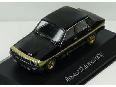 Renault 12 Alpine Black with Gold Stripe 1:43 Scale Diecast Model