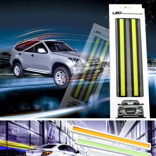 2 PCS 6W*2 DRL LED Light Bar Car Light Source Waterproof Daytime Running Lights, DC 12V