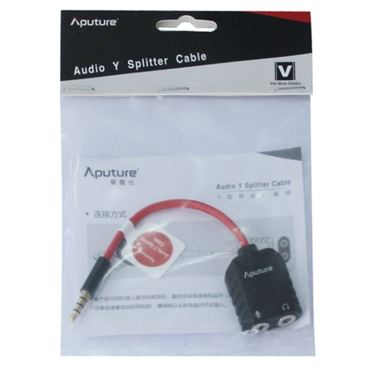 Aputure 3.5mm Audio Y Male to 2 Female Headset Mic Splitter Cable