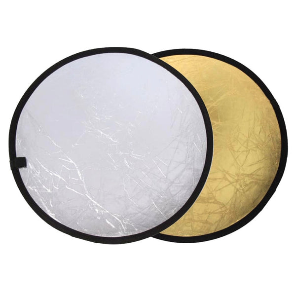2 in 1 (Gold / Silver) Folding Reflector Board (60cm), 60cm 2 in 1